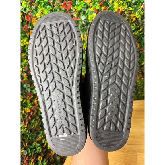 UGG Koolaburra Aribel Short Folding‎ Boots Leopard Animal Print Black Womens 10 - Picture 8 of 11